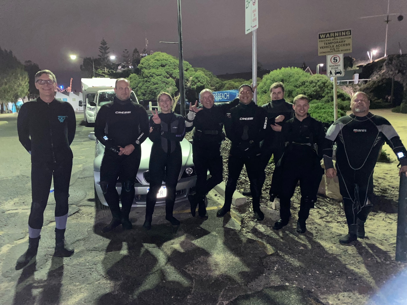 South Beach rock wall night dive