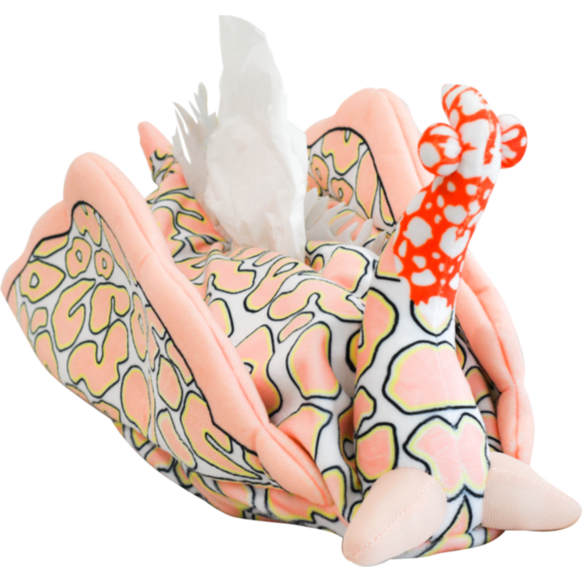 Psychedelic batwing slug tissue box holder