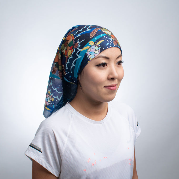 Sea turtle headwear (double side pattern)