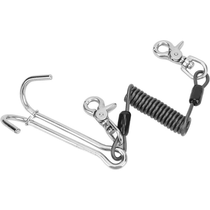 Reef Hook with SS Coiled Lanyard