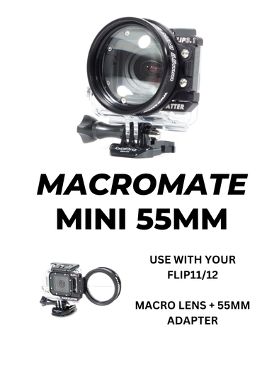 Macromate Mini Underwater Macro Lens for GoPro with Flip Filter Holder