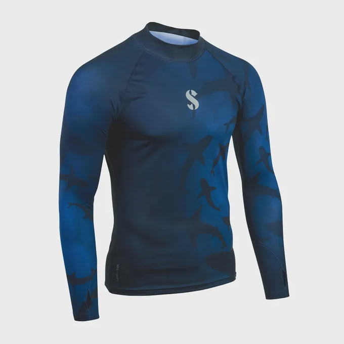 T-Flex Long Sleeve Mens Shark Rash Guard