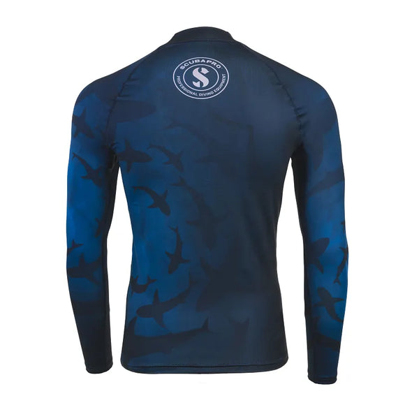 T-Flex Long Sleeve Mens Shark Rash Guard