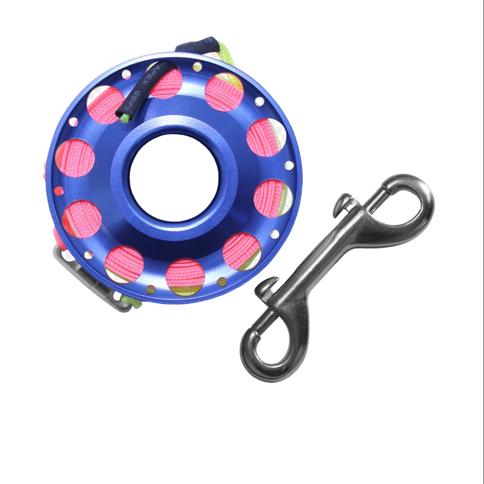 25m Aluminium Reel with SS Clip & Swivel