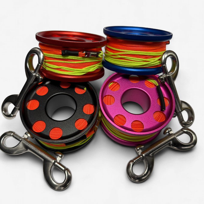 30m Finger Reel Spool with SS Bolt Snap