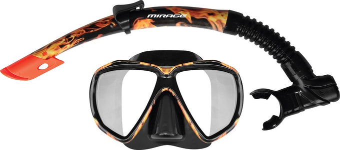Flame Adult Mask & Snorkel Set