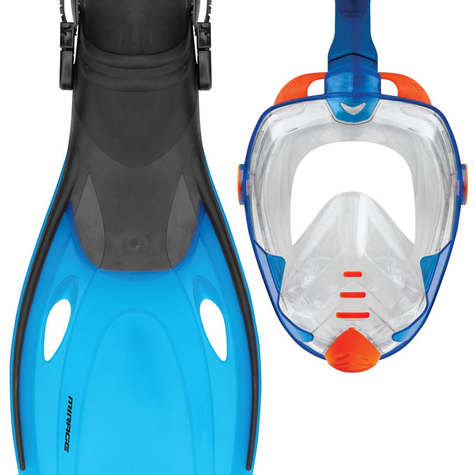 Galaxy 2 Full Face Snorkel Mask & Fin Set