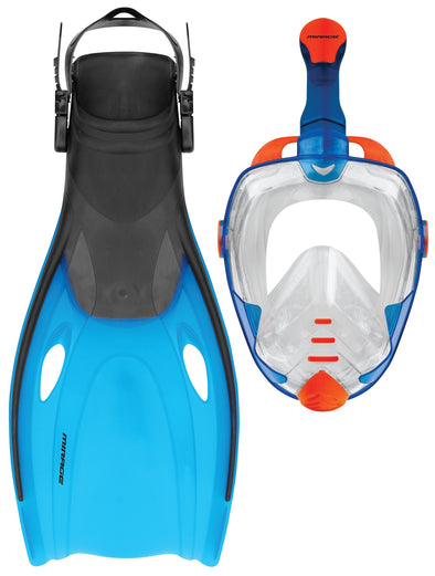 Galaxy 2 Full Face Snorkel Mask & Fin Set