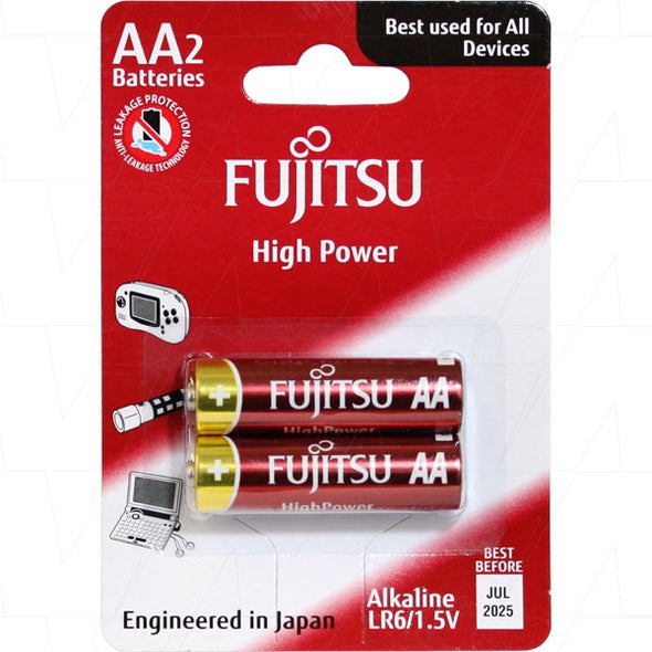 High Power AA Alkaline Battery 2Pk