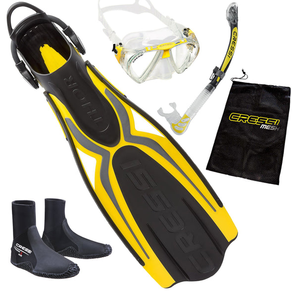 Cressi Elite Snorkelling Package Yellow