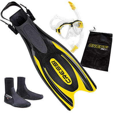 Cressi Frog snorkelling Package Yellow