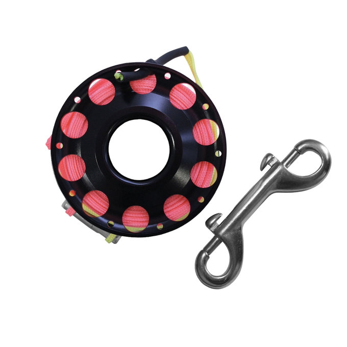 25m Aluminium Reel with SS Clip & Swivel