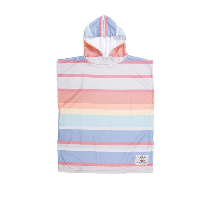 Toddler Multi Stripe Hooded Poncho