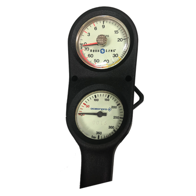 Twin pressure and depth gauge console