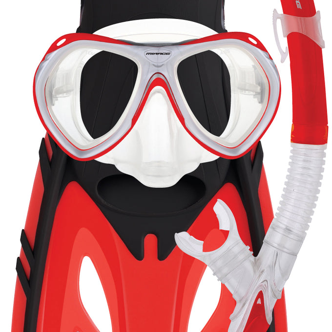 Crystal Junior Mask Snorkel & Fin Set