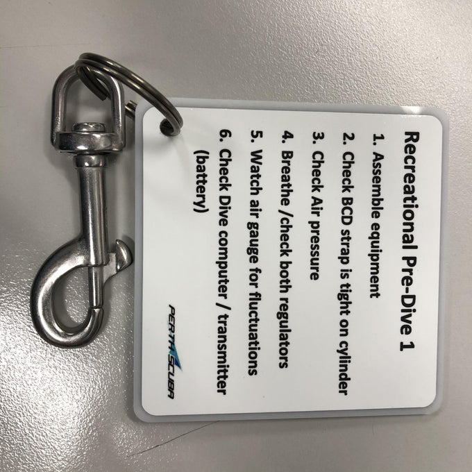 Pre-Dive check list - recreational